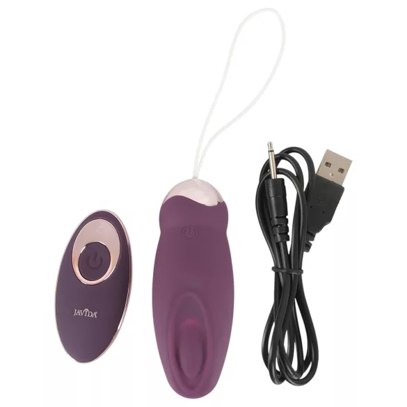 Javida - ovo vibratório pulsante com controle remoto - roxo