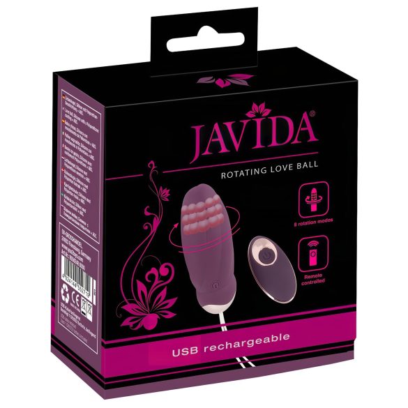 Javida - Ovo Vibratório com Controle Remoto e Pérolas Rotativas (Roxo)