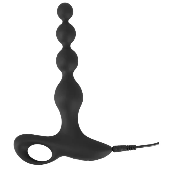 Black Velvets - vibrador anal com esferas - silicone preto