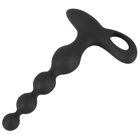 Black Velvets - vibrador de contas anais (preto)