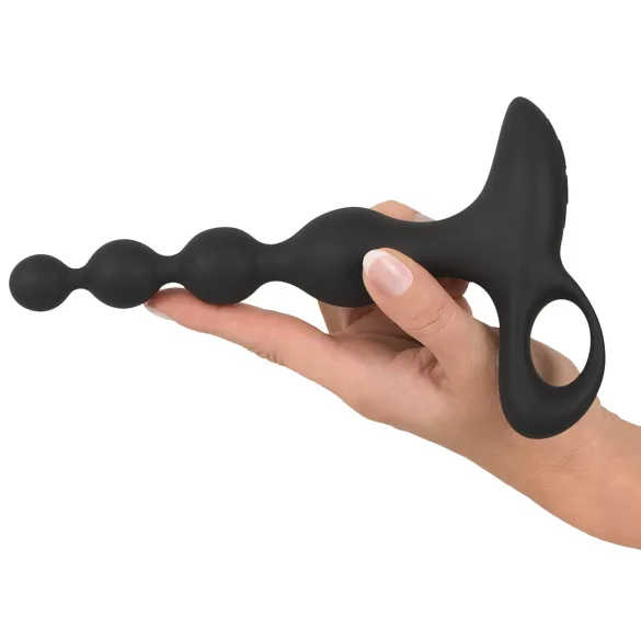 Black Velvets - vibrador anal com esferas - silicone preto
