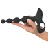 Black Velvets - vibrador anal com esferas - silicone preto