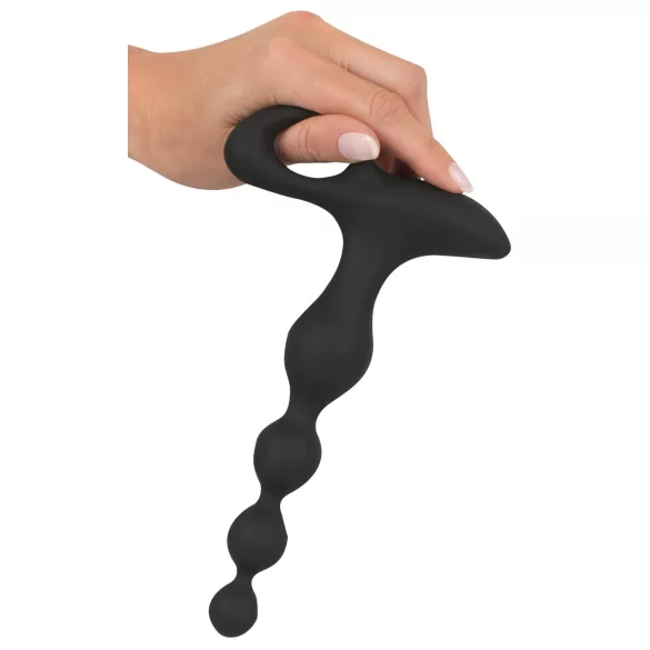 Black Velvets - vibrador anal com esferas - silicone preto