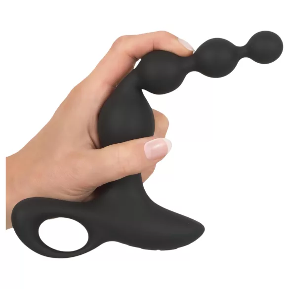 Black Velvets - vibrador anal com esferas - silicone preto