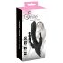Sorriso Triplo - Vibrador Recargável à Prova d'Água com 3 Pontas (Preto)