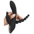 Sorriso Triplo - Vibrador Recargável à Prova d'Água com 3 Pontas (Preto)