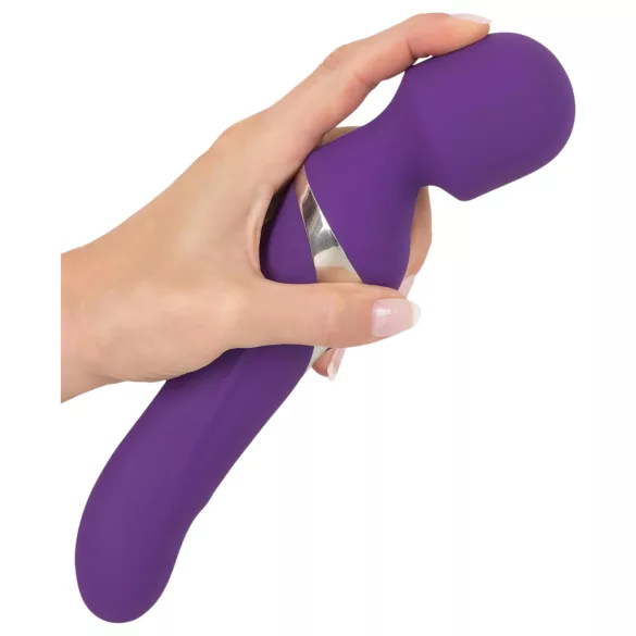 Javida - vibrador massageador 2 em 1 tipo wand e pérola - silicone lilás