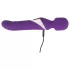 Javida - vibrador massageador 2 em 1 tipo wand e pérola - silicone lilás