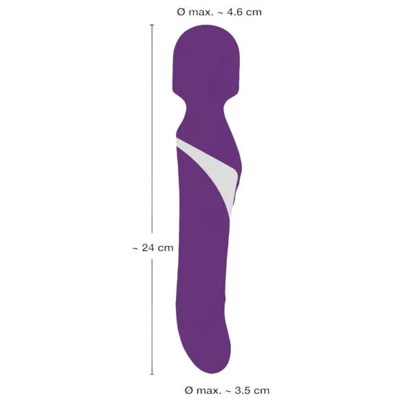 Javida - vibrador massageador 2 em 1 tipo wand e pérola - silicone lilás