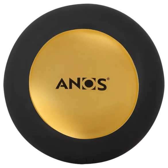 ANOS - vibrador anal rotativo com esferas - silicone preto