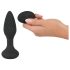 ANOS - Vibrador Anal Giratório com Pérolas (preto)