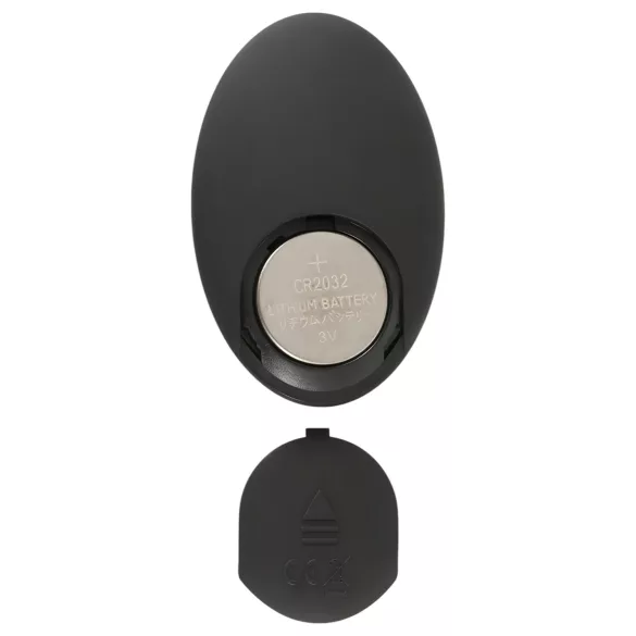 ANOS - vibrador anal rotativo com esferas - silicone preto