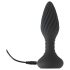 ANOS - Vibrador Anal Giratório com Pérolas (preto)