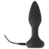 ANOS - vibrador anal rotativo com esferas - silicone preto