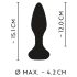 ANOS - Vibrador Anal Giratório com Pérolas (preto)