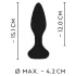 ANOS - vibrador anal rotativo com esferas - silicone preto