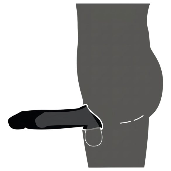 Rebel - capa peniana vibratória recarregável controle remoto - silicone preto