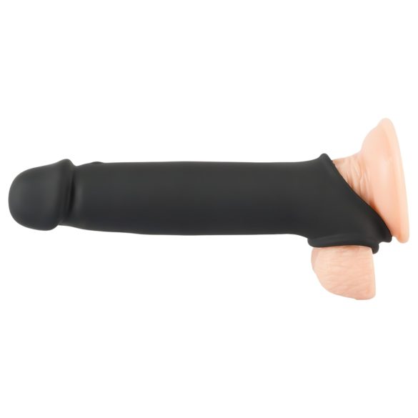 Rebel - capa peniana vibratória recarregável controle remoto - silicone preto