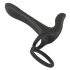 Amor Dual Preto - Vibrador & Anel Peniano recarregável (2 em 1)