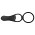 Amor Dual Preto - Vibrador & Anel Peniano recarregável (2 em 1)