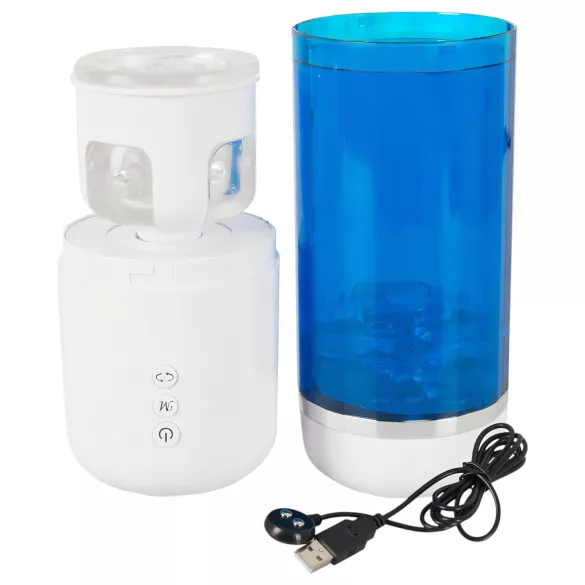You2Toys - masturbador automático rotativo e impulsionador - azul e branco