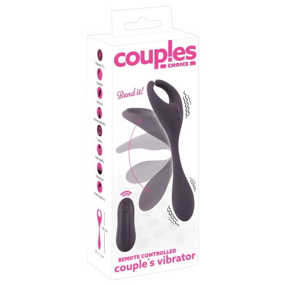Escolha do Casal - Vibrador roxo com 2 motores e controle sem fio