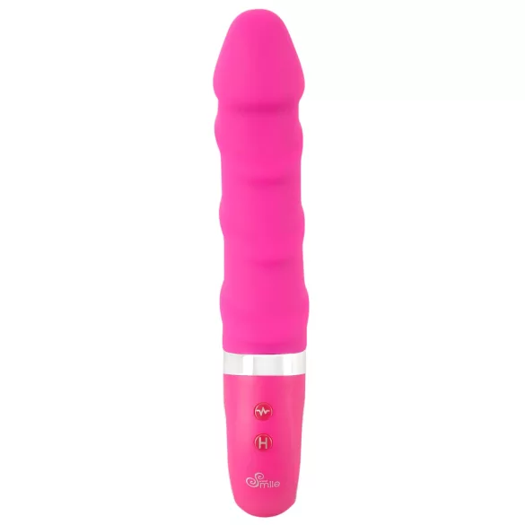 SMILE Soft - vibrador recarregável com aquecimento - silicone rosa