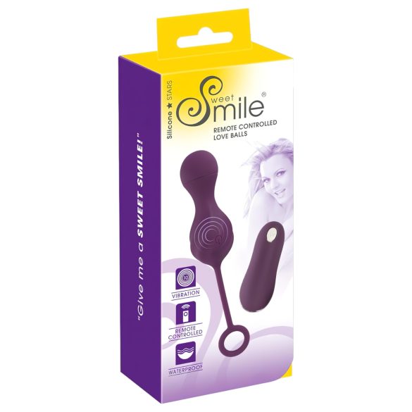 SMILE RC Bolas do Amor - Ovo Vibratório Recarregável com Controle Remoto (Roxo)