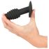 Black Velvet Twist - Vibrador Anal Recarregável de Silicone (Preto)