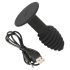 Black Velvet Twist - Vibrador Anal Recarregável de Silicone (Preto)