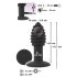 Black Velvet Twist - Vibrador Anal Recarregável de Silicone (Preto)