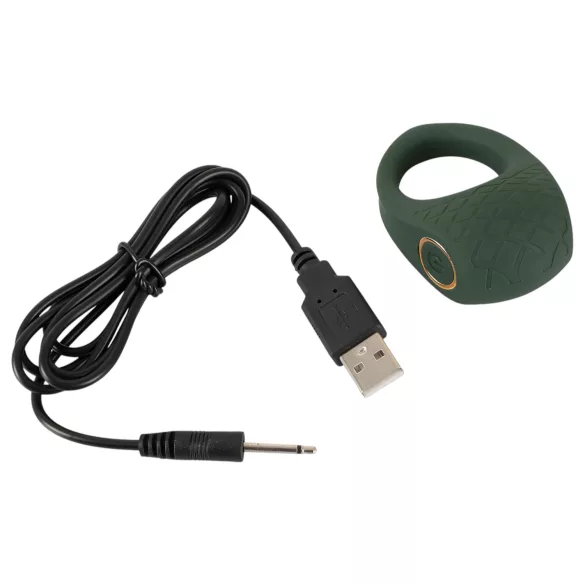 Emerald Love - anel peniano vibratório recarregável à prova d'água - verde