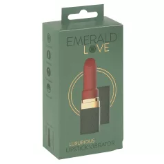   Emerald Love - vibrador em forma de batom recarregável e à prova d’água (vermelho)