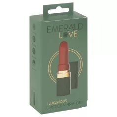   Emerald Love - vibrador em forma de batom recarregável e à prova d’água (vermelho)