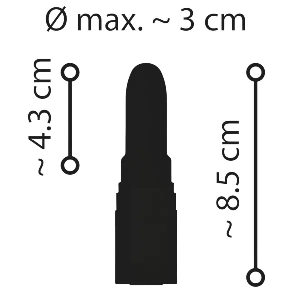 Emerald Love - vibrador em forma de batom recarregável e à prova d’água (vermelho)