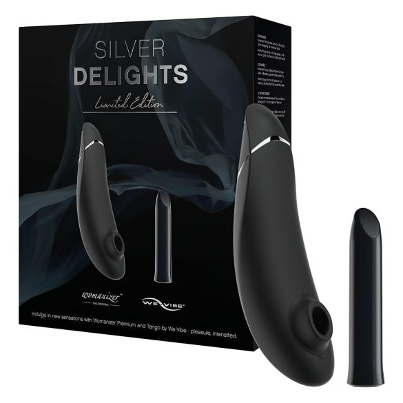 Conjunto Vibradores Womanizer Silver Delights - Onda de Ar (preto)