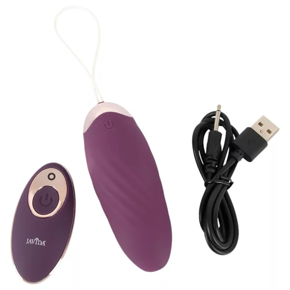 Javida Shaking Love - vibrador bullet recarregável com controle remoto - roxo