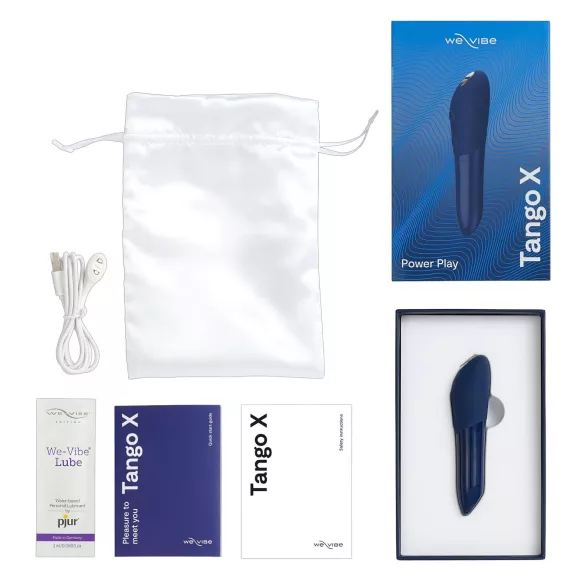We-Vibe Tango X - vibrador bullet recarregável à prova d'água azul