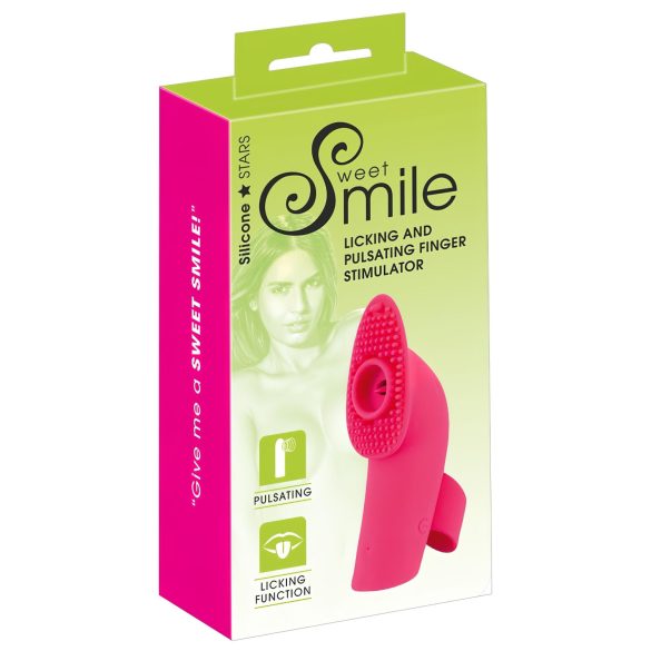 SMILE Licking - Vibrador de Dedo Lingual com Ondas de Ar (rosa)