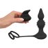 Rebel 2 em 1 - Vibrador Anal Sem Fio com Anel Peniano e Rádio (preto)