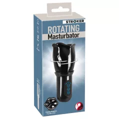   STROKER - masturbador masculino rotativo recarregável - boca artificial preta