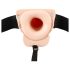 You2Toys Strap-on - vibrador oco e ajustável (cor natural)