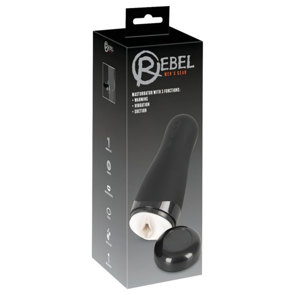 Masturbador Rebel 3 Funções - Recarregável e Aquecível