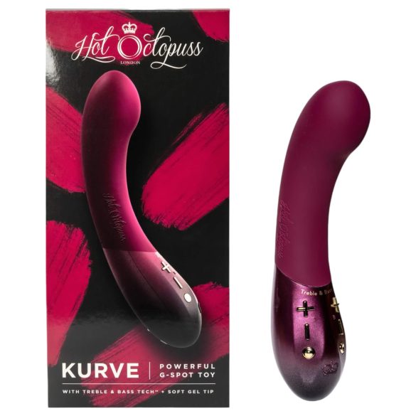 Hot Octopuss Kurve - Vibrador recarregável e à prova d'água para Ponto G (roxo)