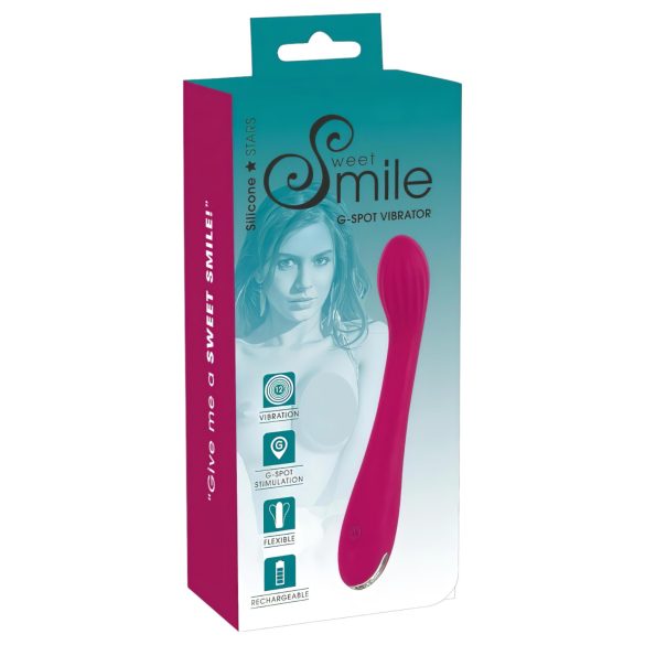 SMILE G-spot - Vibrador recarregável e texturizado para Ponto G (roxo)