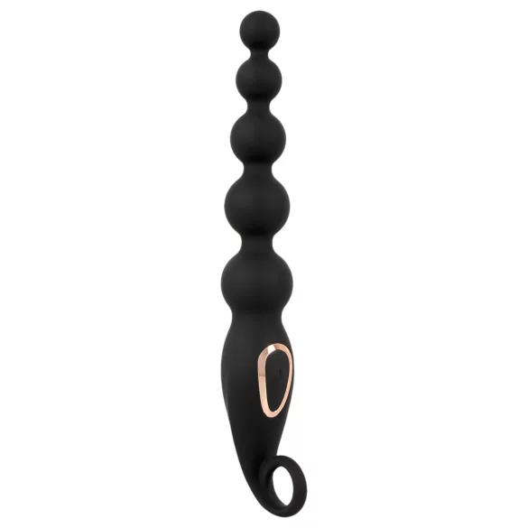 ANOS - vibrador anal com bolas - silicone preto