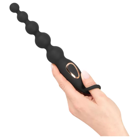 ANOS - vibrador anal com bolas - silicone preto