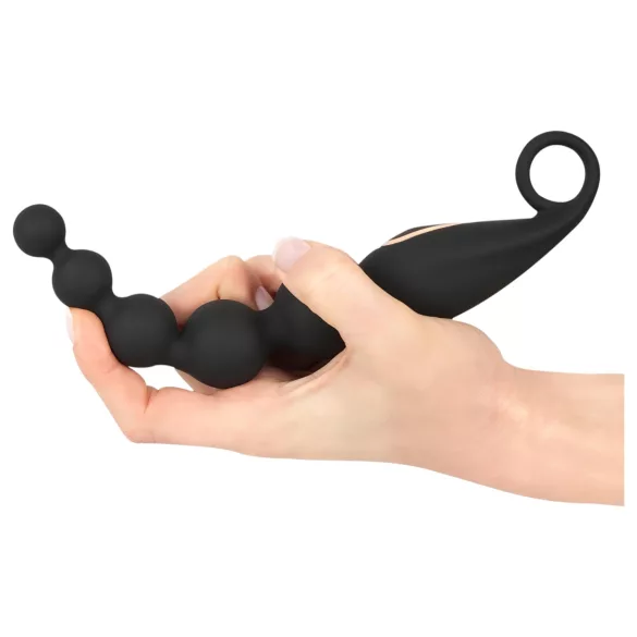 ANOS - vibrador anal com bolas - silicone preto