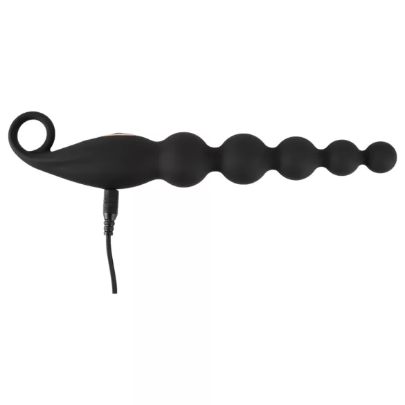 ANOS - vibrador anal com bolas - silicone preto