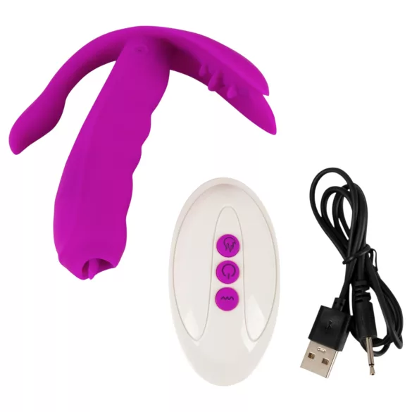 Javida - vibrador ponto G e clitóris - silicone roxo